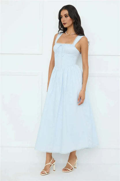 Luxe Serene Midi Dress Blue