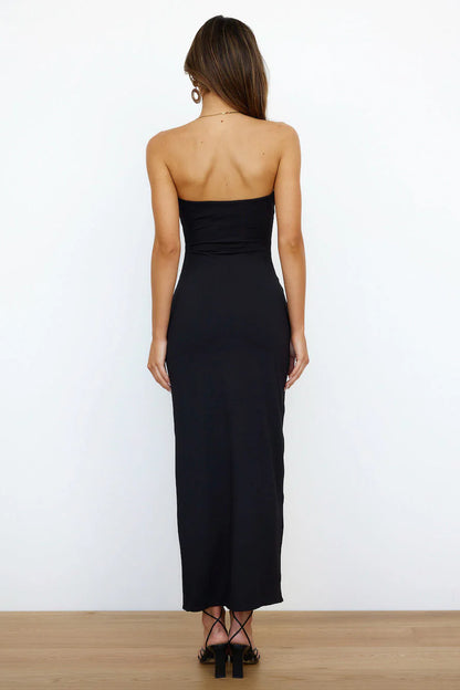 Snatched Girl Midi Dress Black